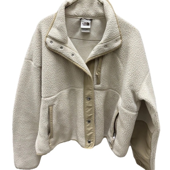 The North Face Jackets & Blazers - Women’s NorthFace Women's Off-White Teddy Fleece jacket Size Large